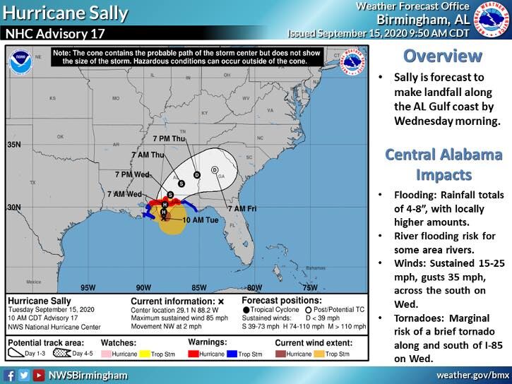hurricane sally advisory